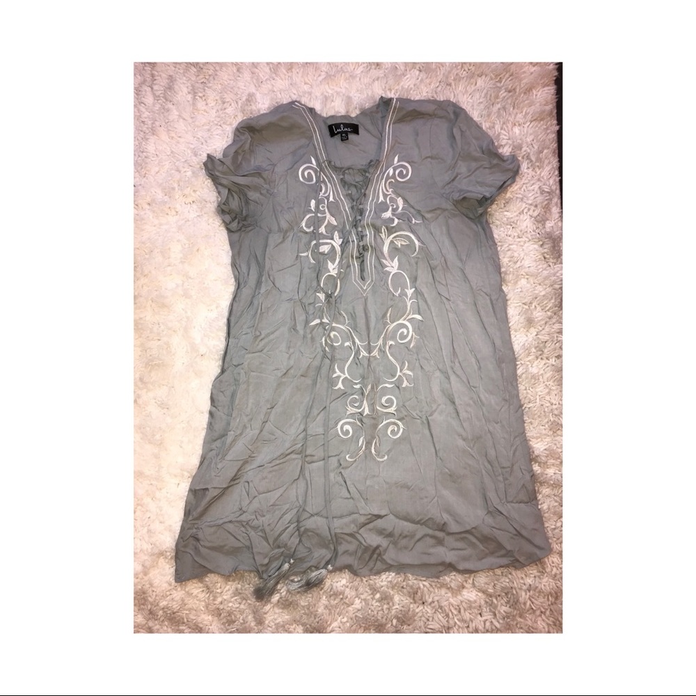 Lulu’s Front Lace Embroidered Dress •Size XL•
